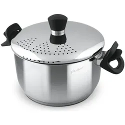 Lamart Siebtopf mit Siebdeckel / 5,8L / 24 x 13,5 cm / Edelstahl, Pfanne + Kochtopf, Silber