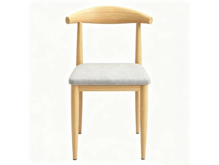 Moderner Esszimmerstuhl, Stapelbarer Küchenstuhl, Mit Gepolstertem Sitz Ergonomische Beistellstühle, Stabile Metallbeine, For Zuhause, Küche, Restaurant, Café(Light Gray)