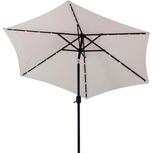 DEMA Sonnenschirm Triest, 43310, rund, Ø 270cm, beige, neigbar, mit Beleuchtung
