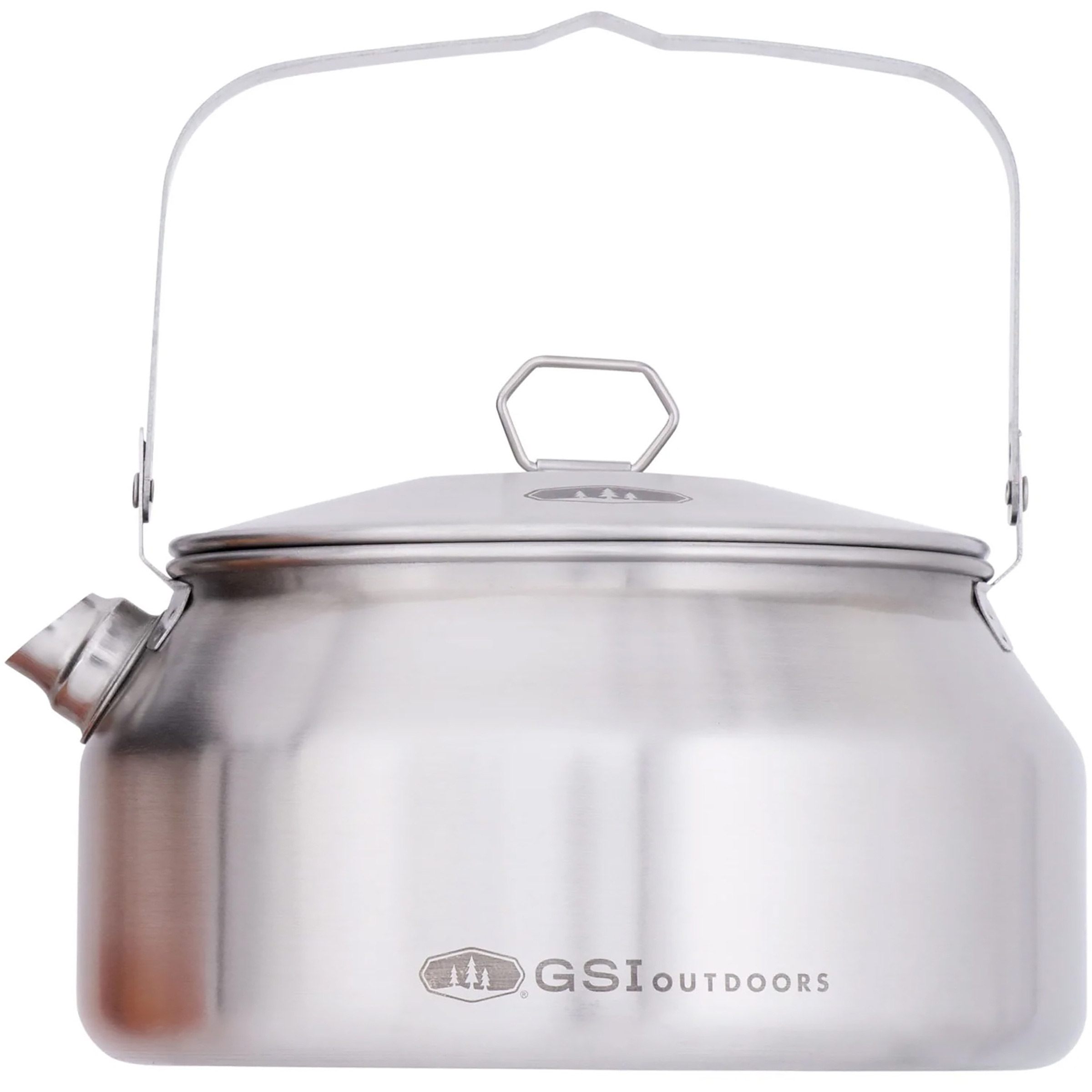 GSI Glacier Stainless Teekessel Camping Kochgeschirr silber Größe 0.9L