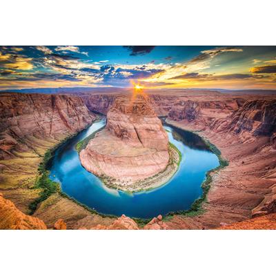 Fototapete PAPERMOON "Horseshoe Bend", bunt, B:2m L:1,49m, Vlies, Tapeten