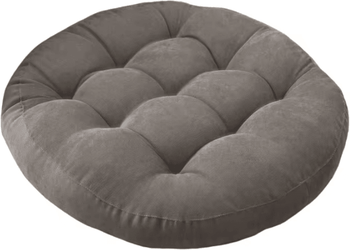 Uplift Curations ZenNest Round Floor Cushion Large Meditation & Seating Pillow For Yoga, Living Room, Kids & Adult Comfort corduroy Light Grey round 16.54 Inches