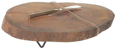 IH Casa Decor Mango Wood Log Board With Spreader Brass
