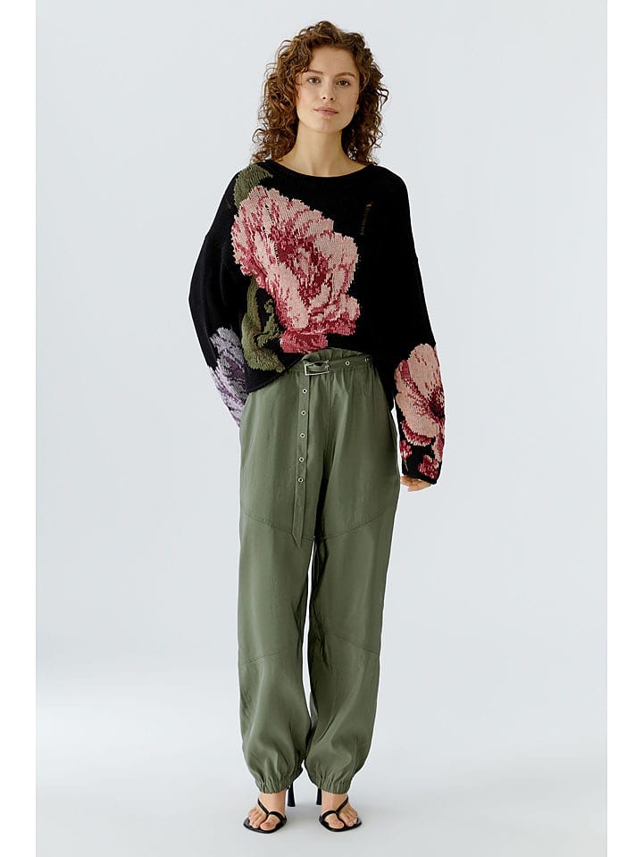 Oui Hose in Khaki - 40