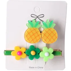 Set aus 2 Haarspangen – Ananas
