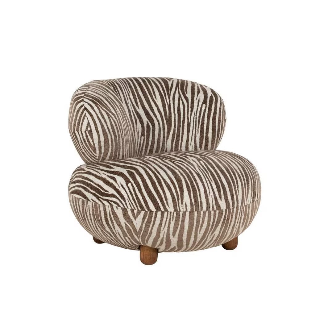 By-Boo Fauteuil Mochi Zebra print - Bruin