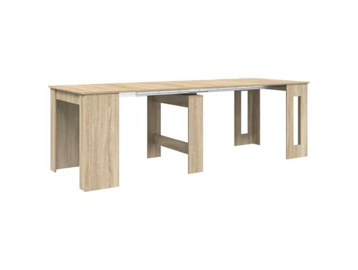 HKQWPBF Esstisch 240 x 85 x 75 cm Holzwerkstoff Sonoma-Eiche Ausziehbarer Mechanismus, wasserabweisende Oberfläche, rechteckige Form, für Essbereich und Küche, pflegeleicht