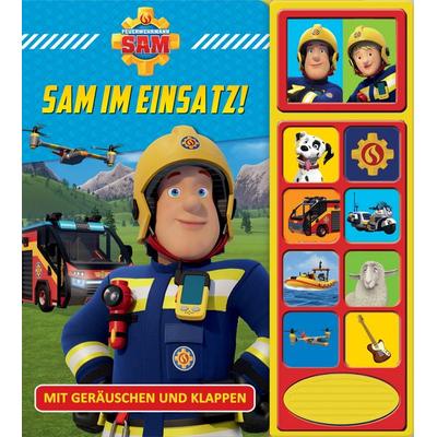 Feuerwehrmann Sam - Sam im Einsatz! - Klappen-Geräusche-Buch mit 10 Sounds - Pappbilderbuch, Gebundene Ausgabe von , Phoenix International
