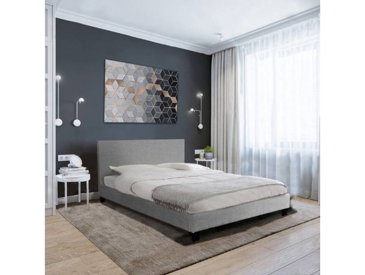 Ensemble Matelas + Lit 140x190 DUBLIN / Gris clair