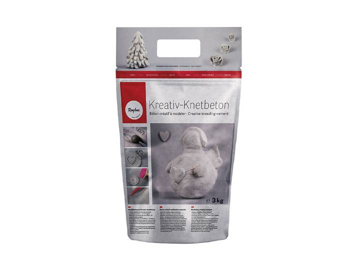 Rayher Kreativ-Knetbeton Grau 3 kg