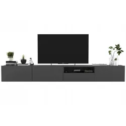 TV-LOWBOARD 2er-Set Enjoy Grau matt 240 cm mit Schublade