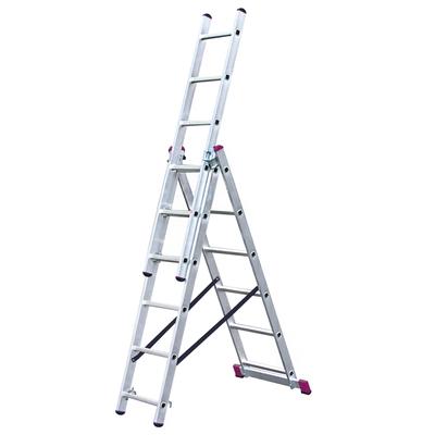Vielzweckleiter KRAUSE "CORDA", grau (aluminiumfarben), H:365cm, Aluminium, Leitern