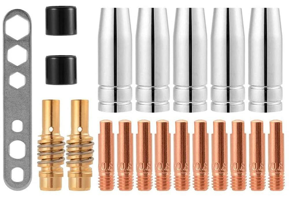 Selius 20 stuks Nozzles Contact Tips Houders voor MIG MAG CO2 Lassen