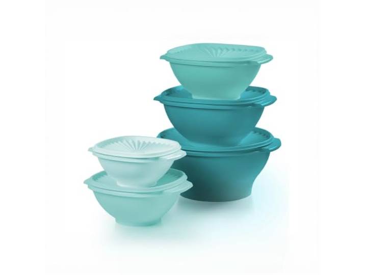 Tupperware Heritage Collection, neues 10-teiliges Frischhaltedosen-Set in Vintage-Grün, spülmaschinenfest und BPA-frei (5 Schüsseln, 5 Deckel)