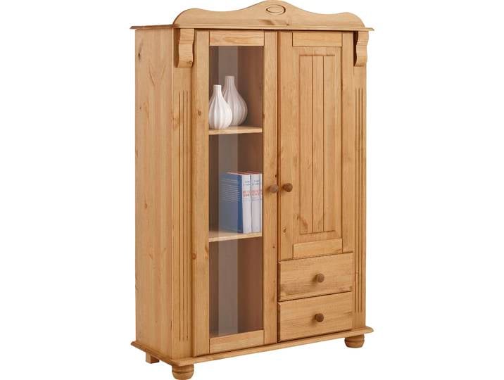 Highboard OTTO HOME Adele , beige (gelaugt, geölt), B:89,5cm H:135cm, Sideboards, Highboard, Stauraumschrank, 2-türig, Höhe 135 cm, aus massiver Kiefer, FSC