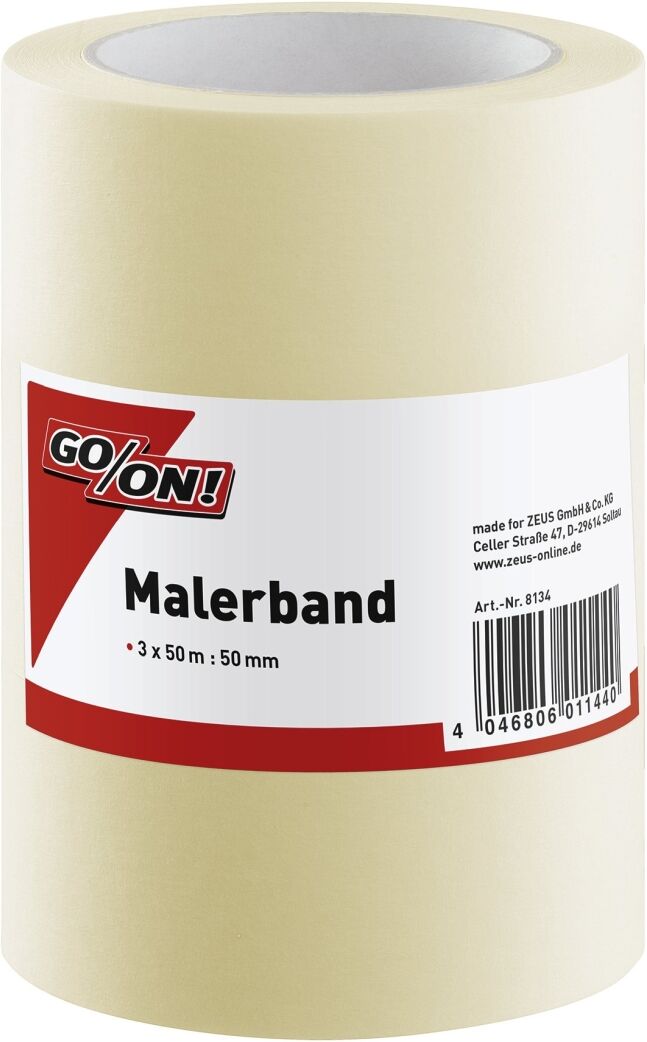 tesa GO/ON Malerband 50 m x 50 mm, 3er-Pack