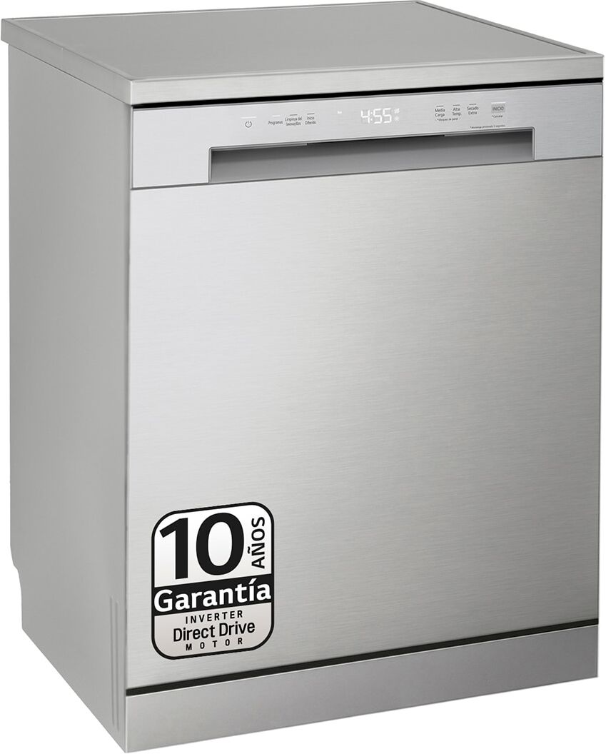 LG Lavavajillas 14 servicios,QuadWashTM, 60 cm - DF142FV. Inox antihuellas