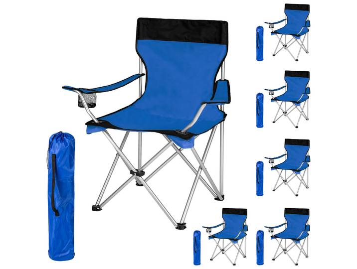 Lot de 6 chaises pliantes - bleu