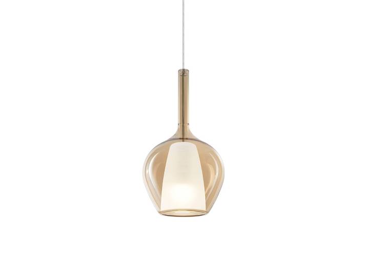 IDEAL LUX Hängeleuchte Kalique, dimmbar, creme / amber, für Wohn- / Esszimmer, Kunststoff, Modern