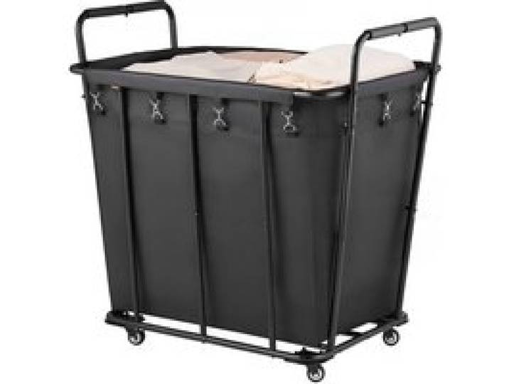 VEVOR Wäschewagen Wäschesammler 300 L mit 117,9 Tragkraft & Schwenkrädern & wasserfestem Wäschesack, Wäschesortierwagen rollbar für Wäsche Einkaufen Gepäck, Wäschesortierer Wäschekorb