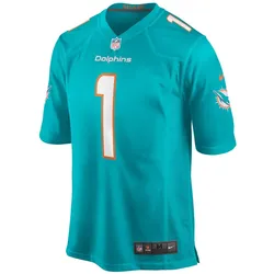 Nike, Herren, Sportshirt, Miami Dolphins Game Jersey Tagovailoa 1 L (L), Türkis