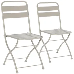 GARTENKLAPPSTUHL-SET Perla Metall
