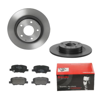 BREMBO Bremsensatz, Scheibenbremse Bremsensatz-Hinterachse COATED DISC LINE / STANDARD IJDTIDJC18 Hinterachse voll 278mm 10mm für Peugeot Citroën MITS