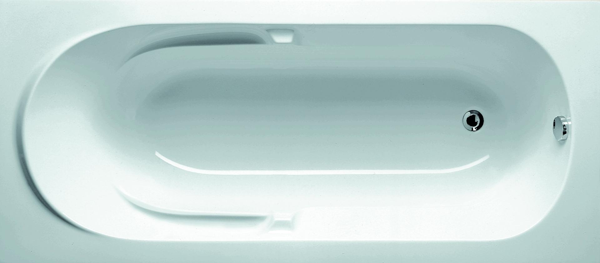 RIHO Future Rechteck-Badewanne, Einbau, 1-Sitzer, weiß glänzend, B075001005