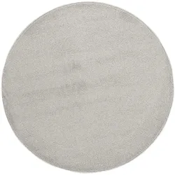 Carpetsale24 Teppich Rund 200 cm Creme, Kurzflor, Einfarbig, Modern, Weicher Bodenteppich für Wohnzimmer, Esszimmer, Schlafbereich