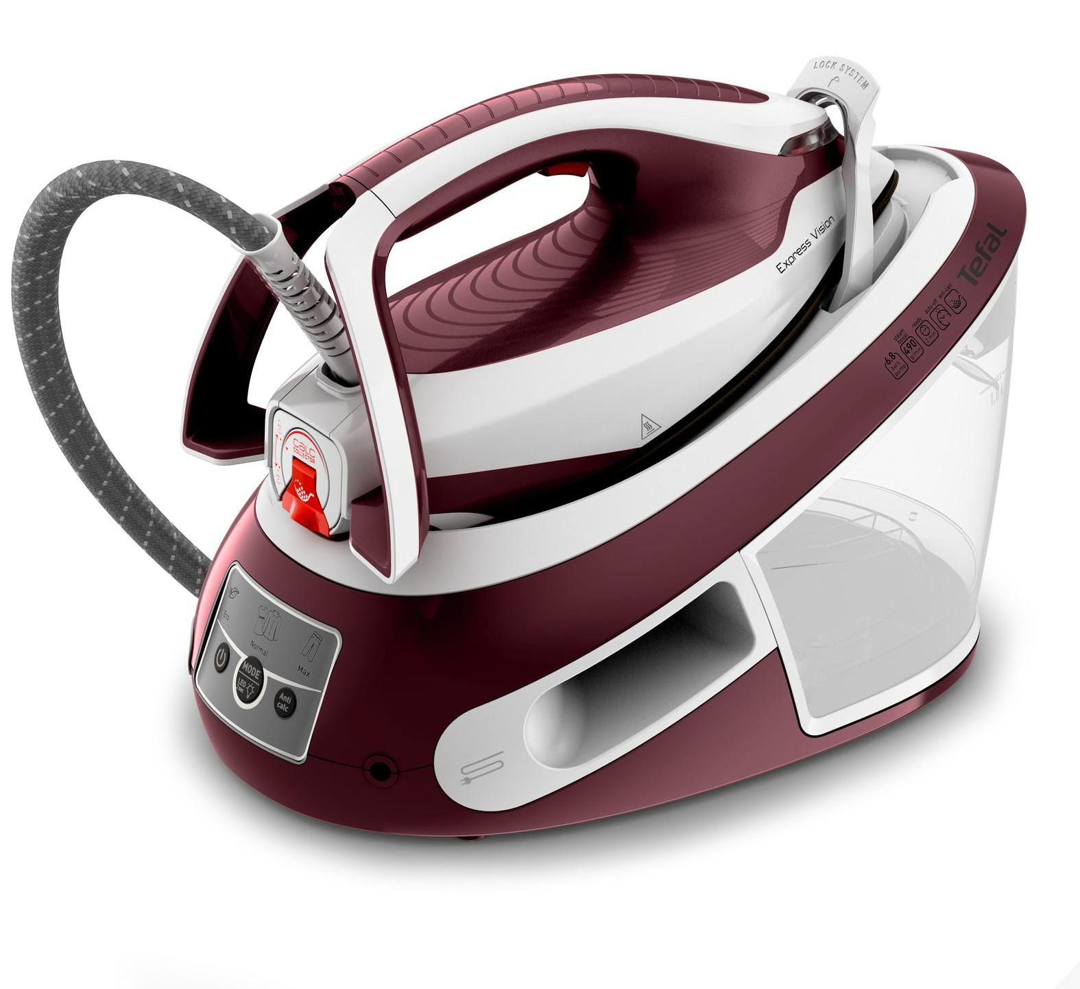 Tefal Express Vision SV8150 Strijksysteem Rood, 2800 W, 6,8 bar, 490 g/min stoomafgifte