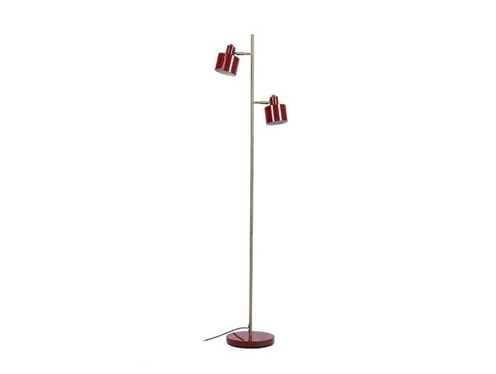 Lampadaire en métal rouge foncé/ laiton