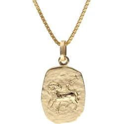 trendor 15382-04 Widder Sternzeichen Gold 333 / 8K mit vergoldeter Silberkette, 45 cm