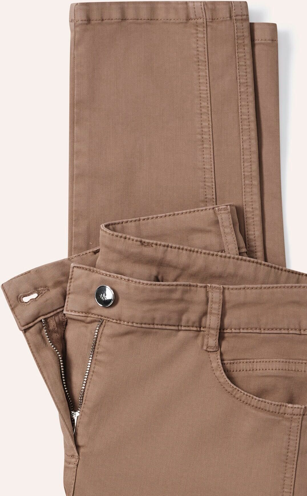 Walbusch 7/8-Baumwollhose Figurwunder, Regular Fit#normale Größen#Kurzgrößen, Farbe Beige, 52, mit Bauchweg-Funktion vorverlegte Seitennaht Damen