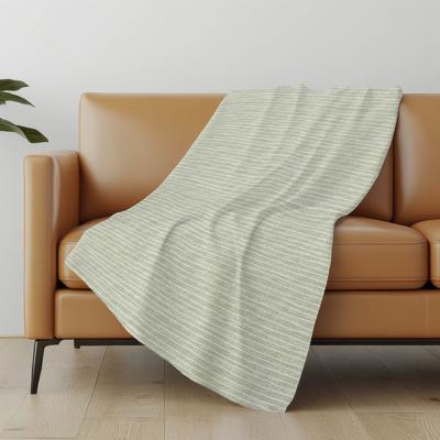 Addison Rugs Premium Machine Washable ASB138 Subtle Stripe Sherpa Throw Blanket