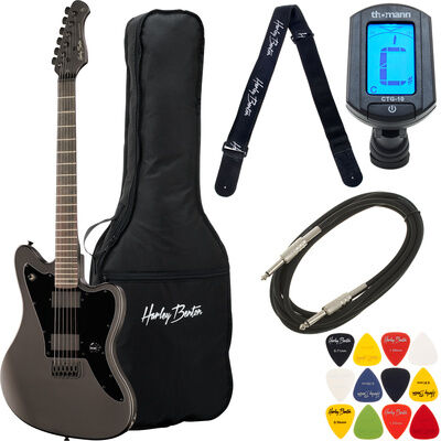 Harley Benton JA-20HH Bundle Satin Black