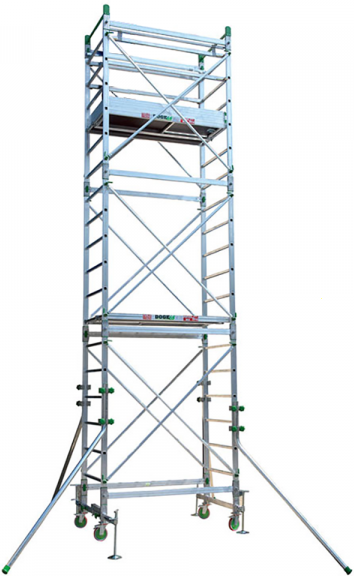 Facal DOGE65 DG6/7CEN - Trabattello in alluminio - Piani in alluminio - Altezza 8.9mt