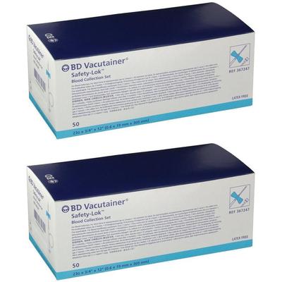 BD Vacutainer Safety Lok Sicherh.Punkt.Best.blau 2x 2x50 St