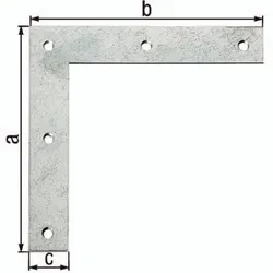 GAH Alberts Eckwinkel L.200 x 200 mm B.30 mm Stahl  sendzimirverzinkt - 332952