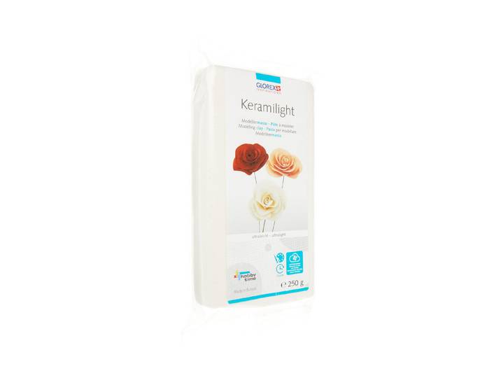 Glorex Keramilight Ultraleichte Modelliermasse Weiss 250 g