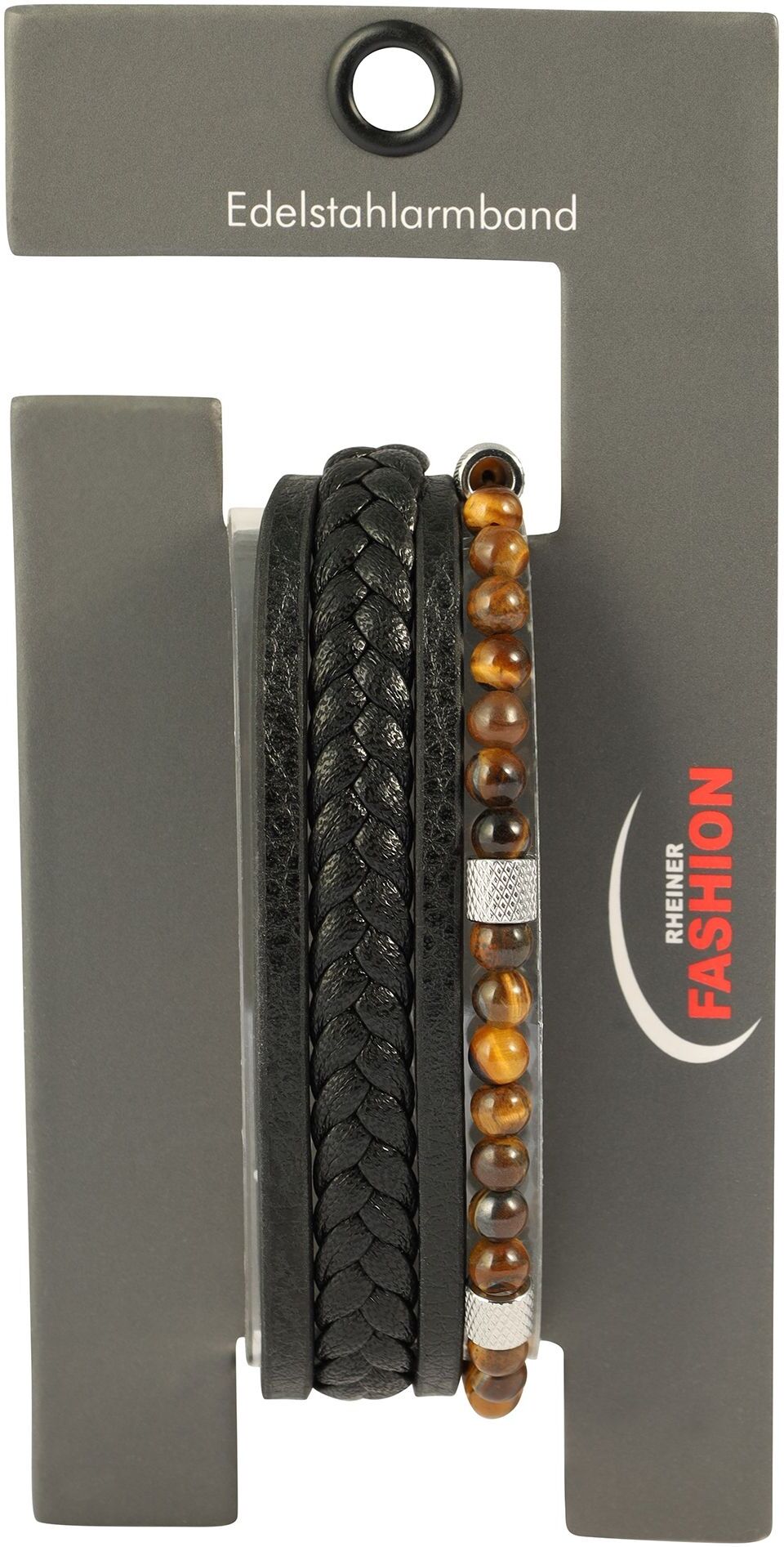 Lederarmband ADELIA´S "Herren Armband ¿ Lederarmband aus Leder 23 cm" Gr. 23, schwarz, Armbänder, Herren, Blacklist, Lederarmband