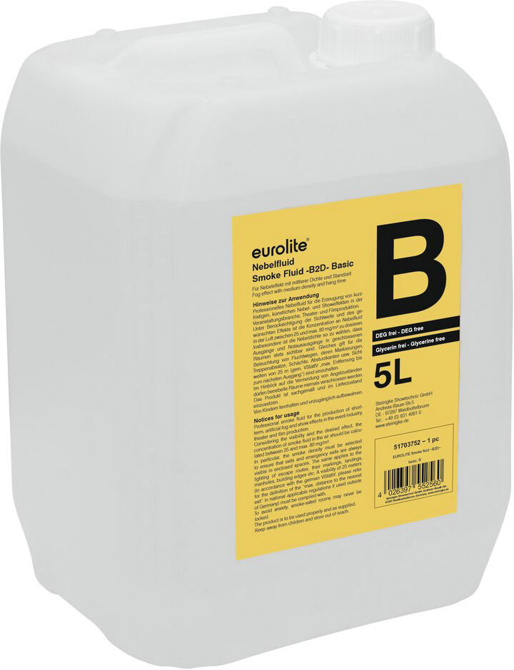 EuroLite Smoke Fluid -B2d- Basic Nebelfluid 5l