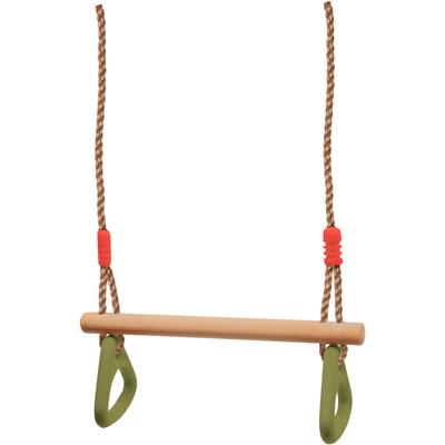 Schaukelsitz SMALL FOOT "Trapez mit Turnringen", beige (natur), Schaukelsitze, Kinder, bis, Massivholz, B:45cm