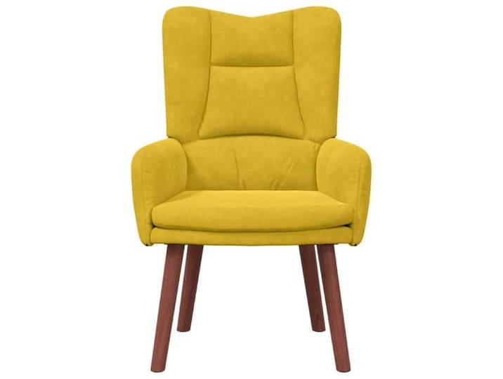 Chaise simple - Jaune - Fauteuil SALON - Jaune 63x67x94 cm Velours F8755