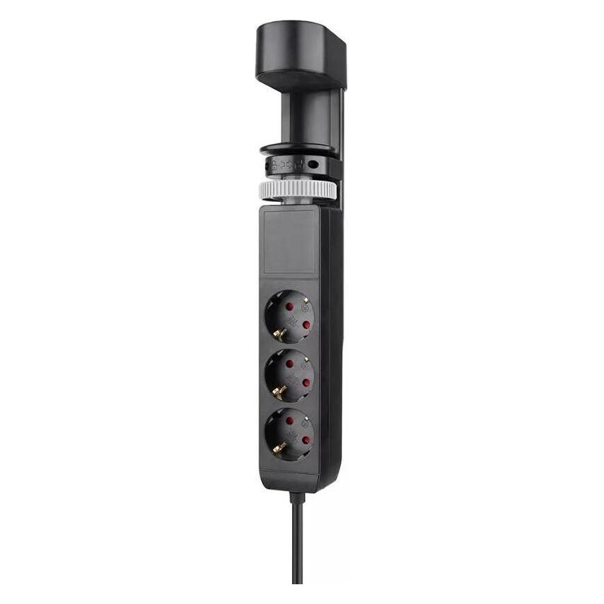 Neomounts Tischsteckdose mit Klemme 3-fach/230V/USB-A/2xUSB-C/schwarz (Tisch) (DS22-840BL6)