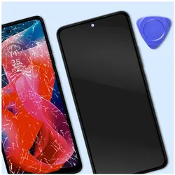 Motorola Original LCD Moto G24 Komplett (Display, Motorola Moto G24), Mobilgerät Ersatzteile, Schwarz
