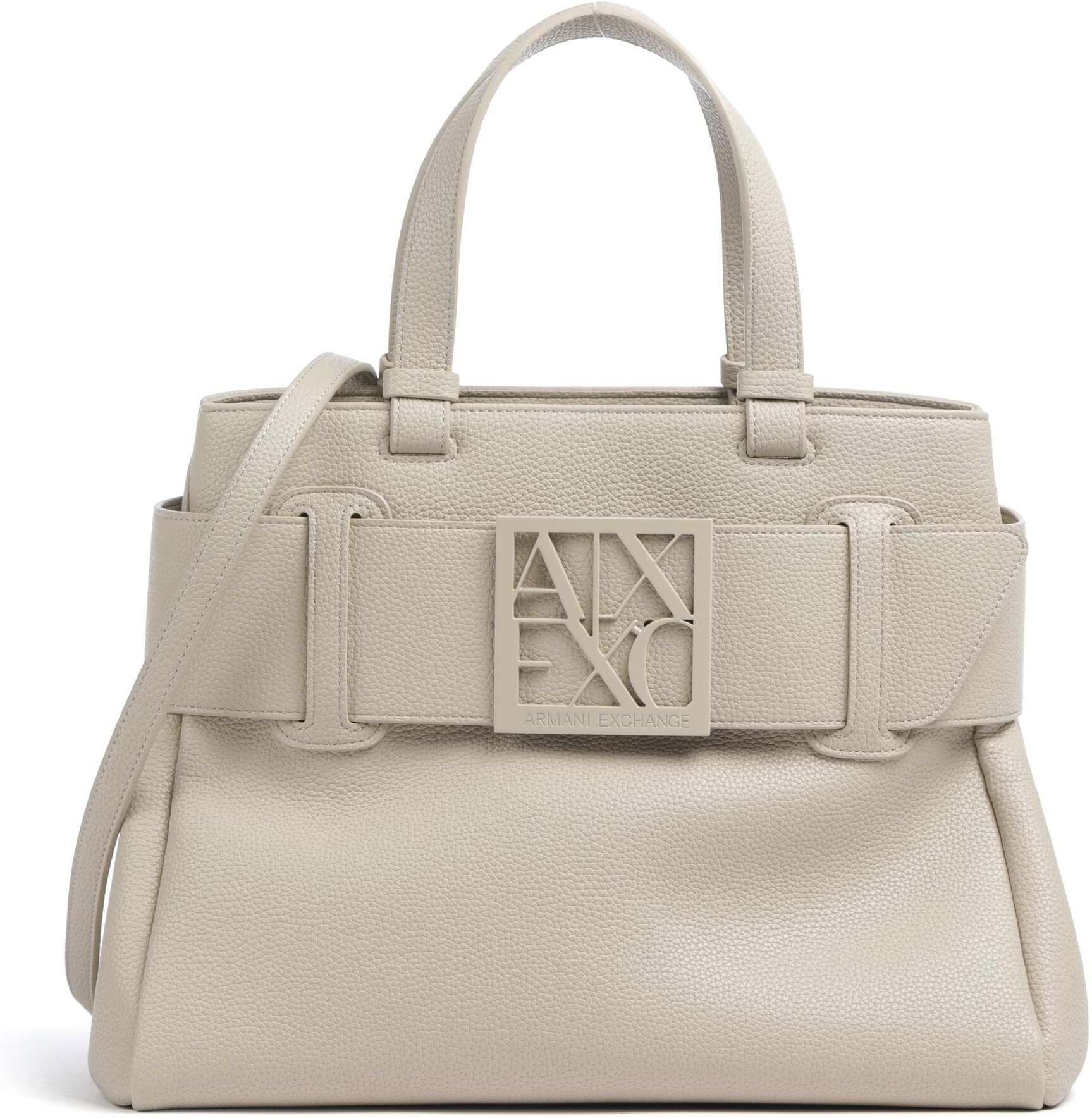 Armani Exchange Susy Soft S Handtasche aus Leder, beige