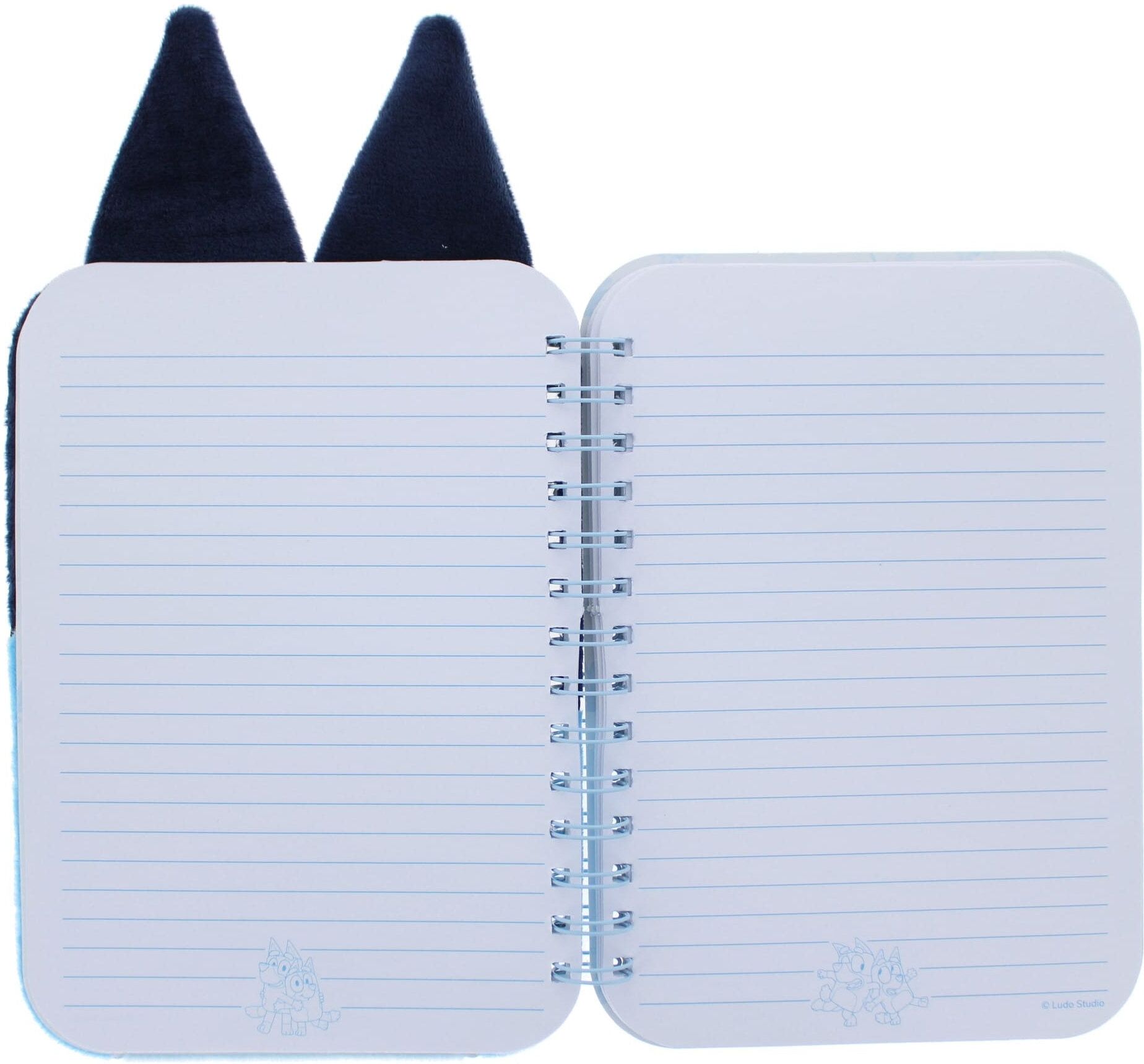 Blueprint Bluey A5 Plush Spiral Notebook for Kids, Officially Licensed, Bluey Colours, A5 Size