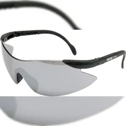 TRIZERATOP Schutzbrille grau mit verspiegelten Gläsern, verstellbar, Typ 91380