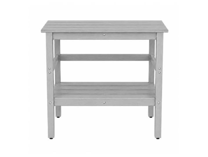 UNUS Bartisch Elio aus recyceltem HDPE hellgrau Holzoptik wetterfest 114x35x98 cm