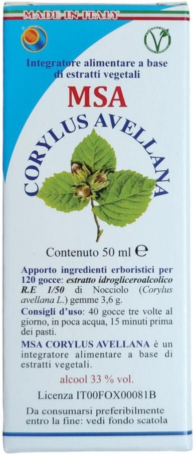 HERBOPLANET Srl MSA CORYLUS AVELLANA 50ML
